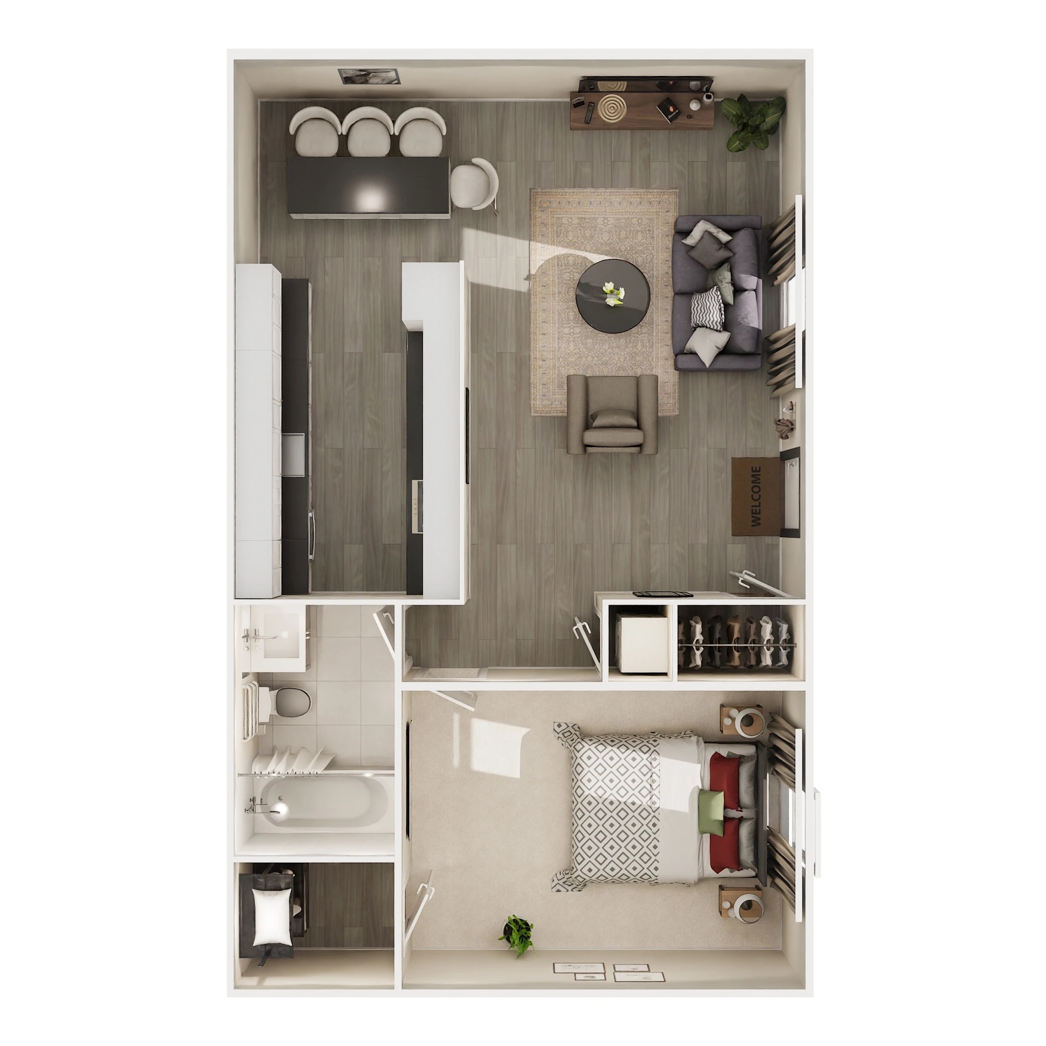 Floor plan layout for A1