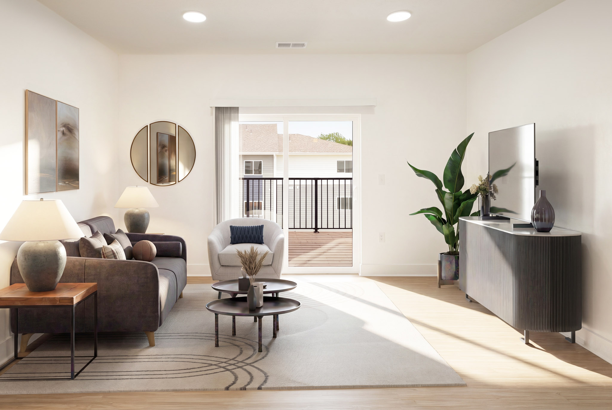 Blair Crossing Living Room - Virtually Staged Model Home