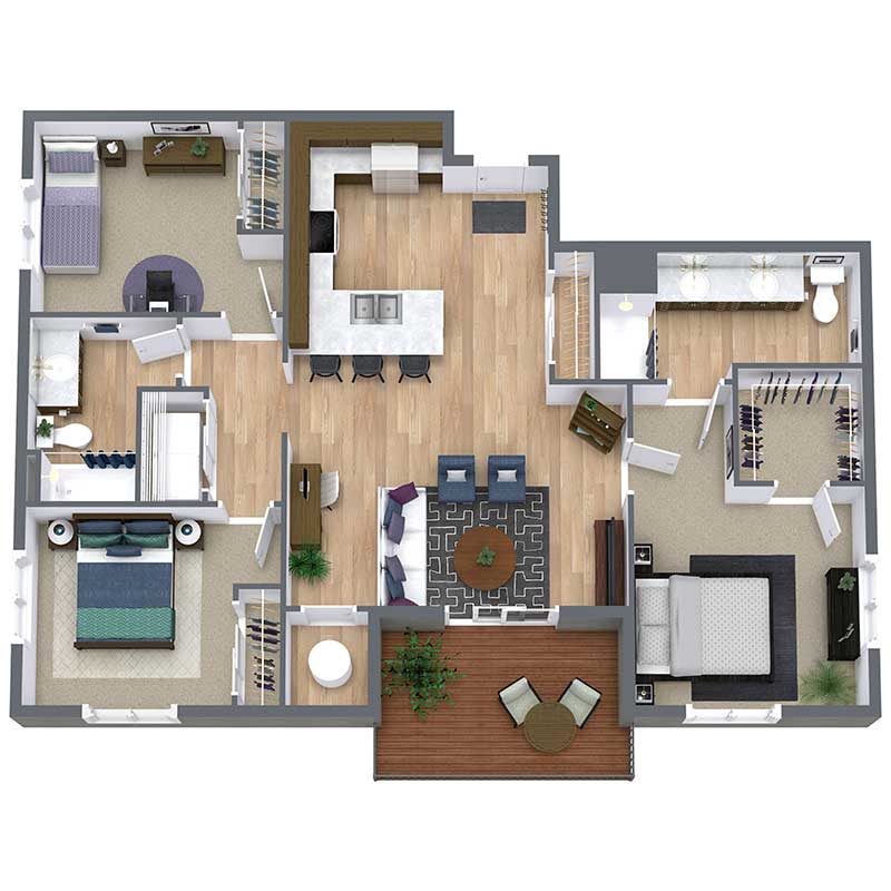 Blair Crossing - Three Bedroom Floor Plan - Nexus