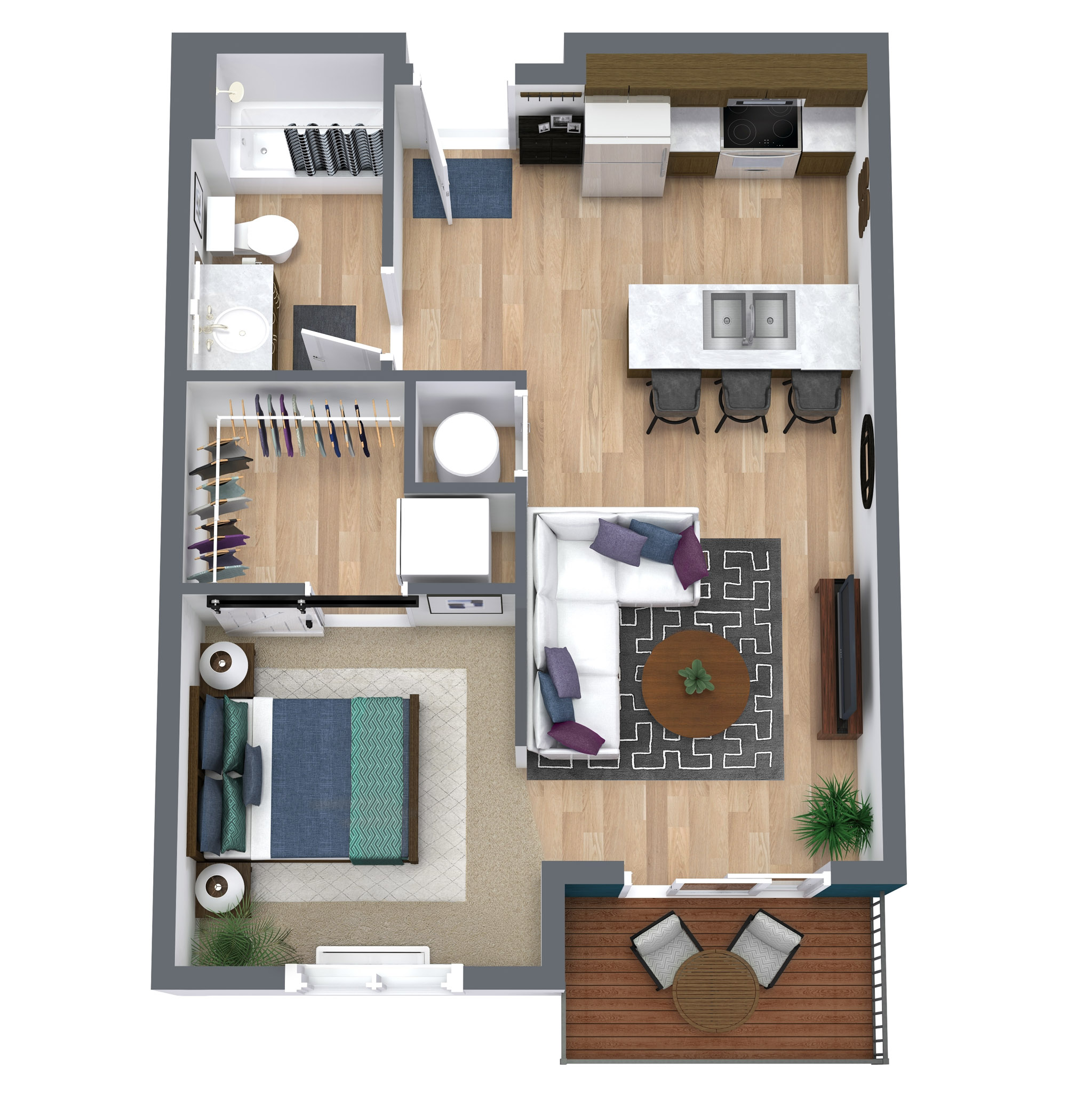 Blair Crossing - Studio Floor Plan - Gateway