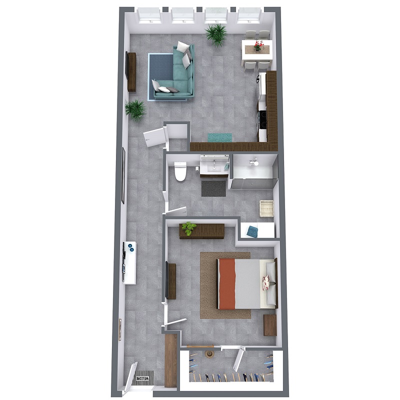 Bluebird Flats - Floorplan - Huckleberry