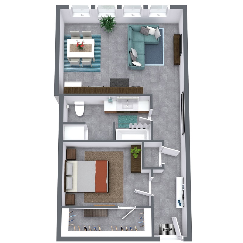 Bluebird Flats - Floorplan - Rose