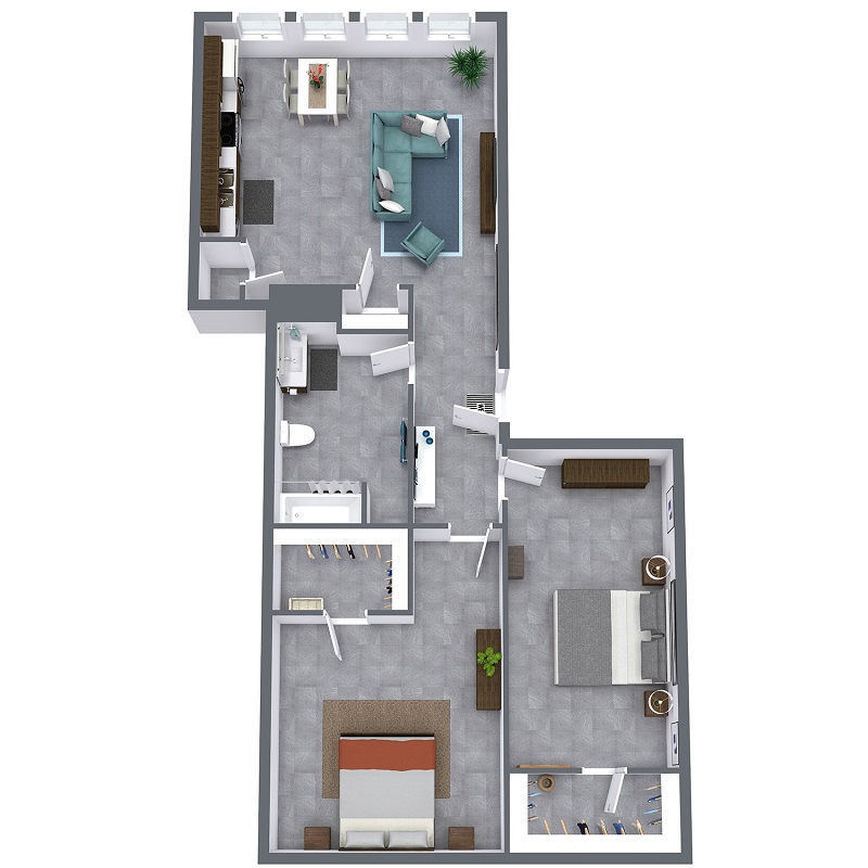 Bluebird Flats - Floorplan - Tango