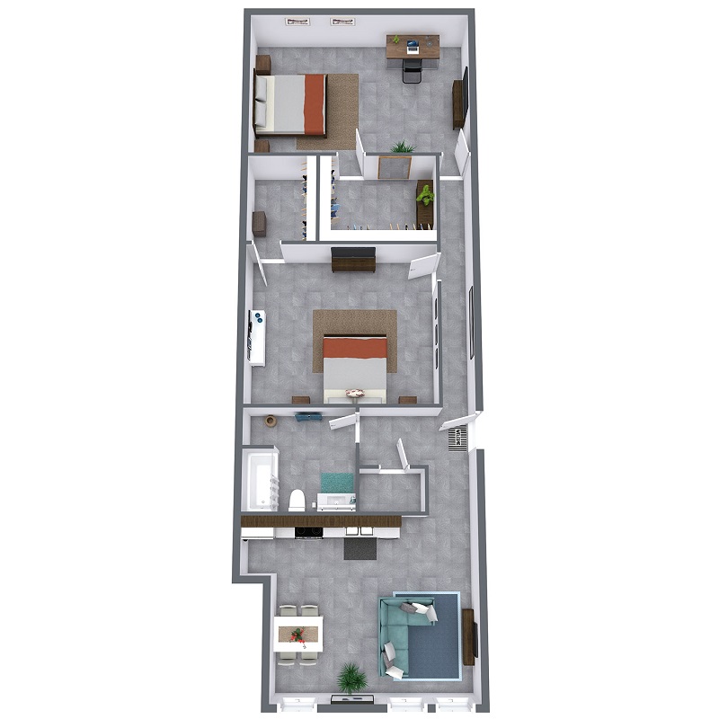 Floor plan layout for Time