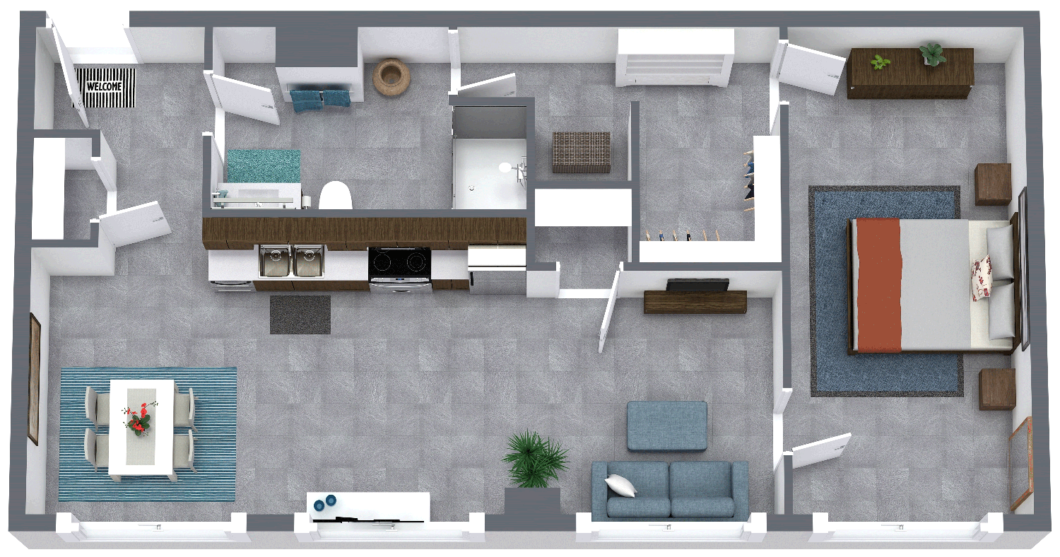 Bluebird Flats - Floorplan - Garden