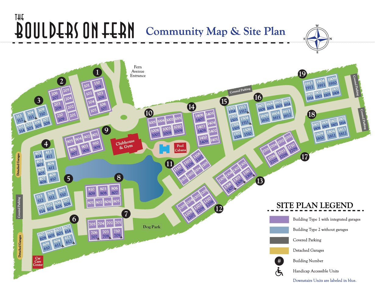 The Boulders on Fern Site Plan
