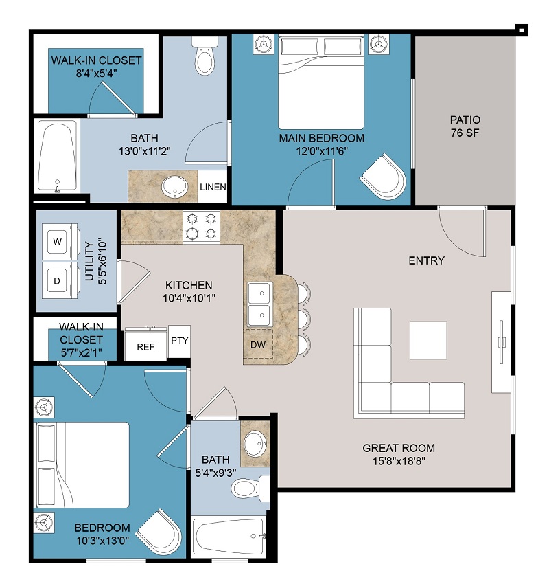 Floor plan layout for C