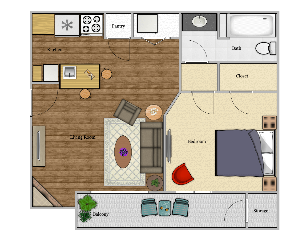 Luna Apartments - Floorplan - A2