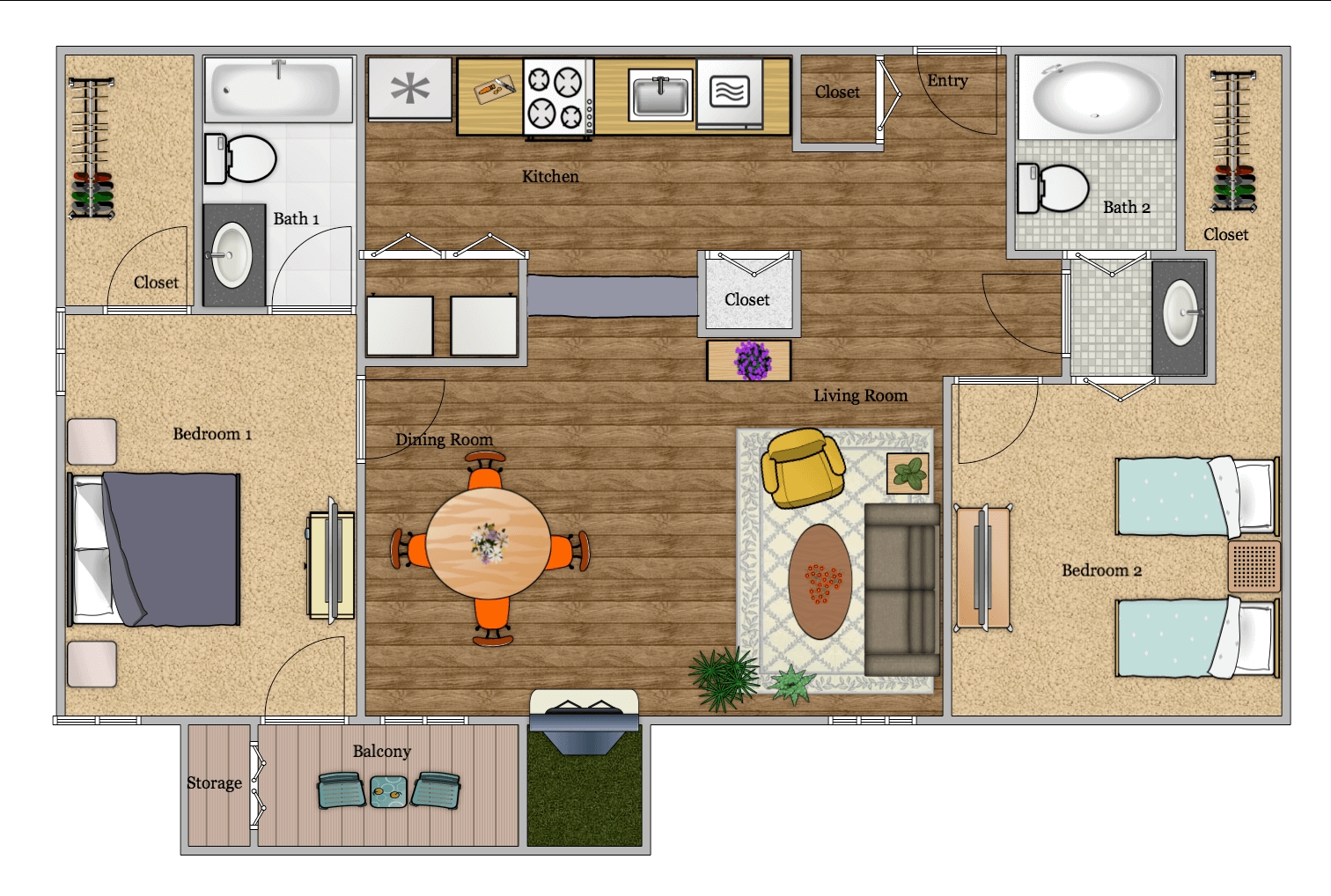 Luna Apartments - Floorplan - B3
