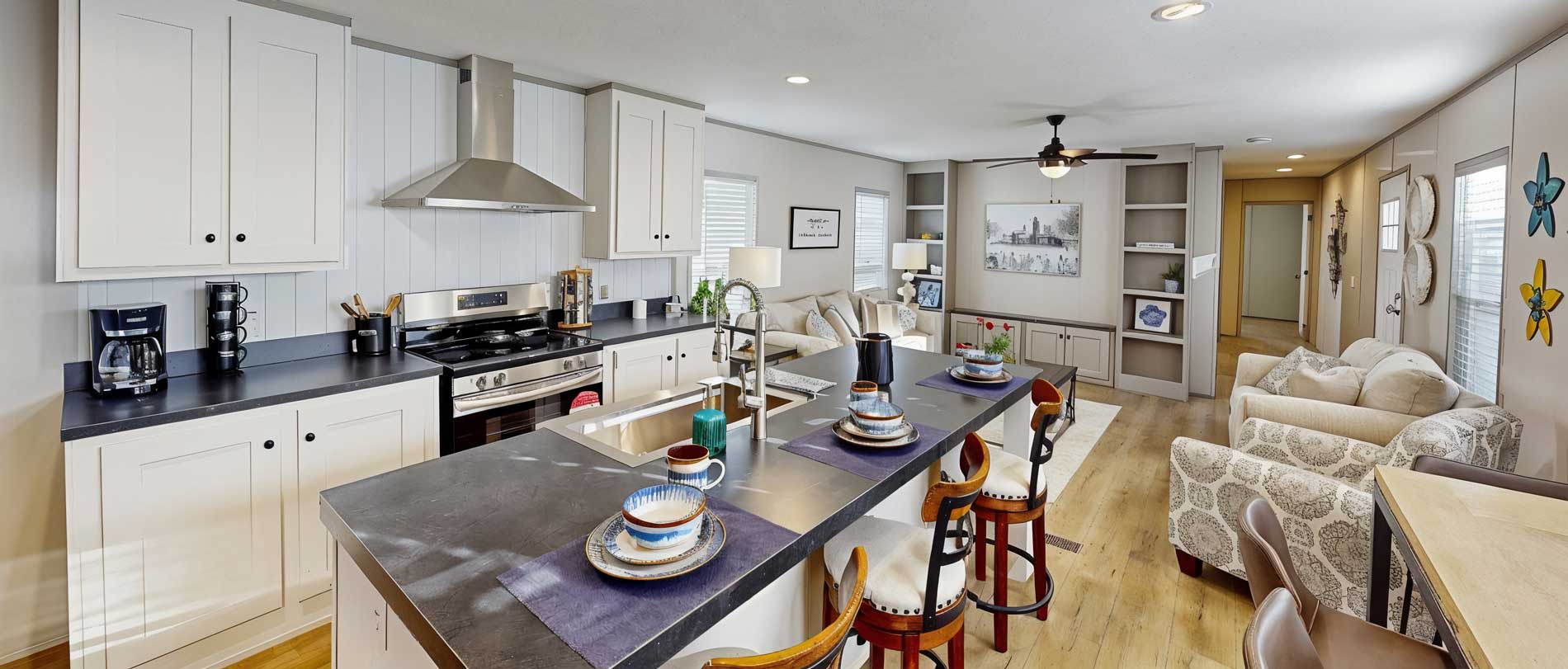 Kitchen And Living Area