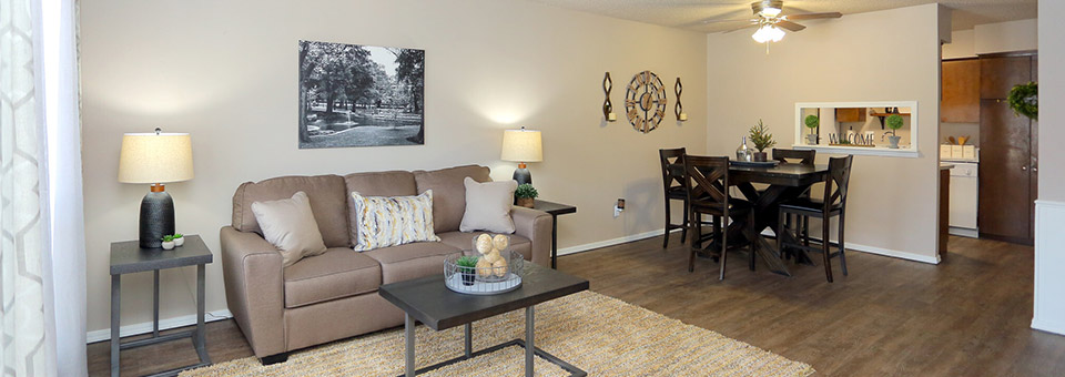 Stylish Living Room and Kitchen Interior