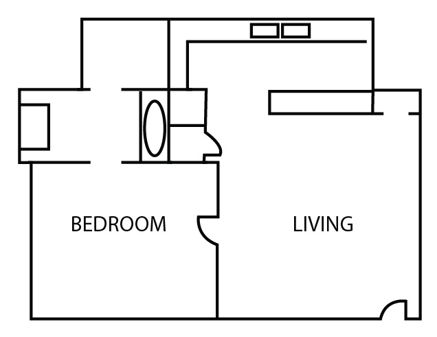 Bricktown Apartments - Floorplan - One Bedroom