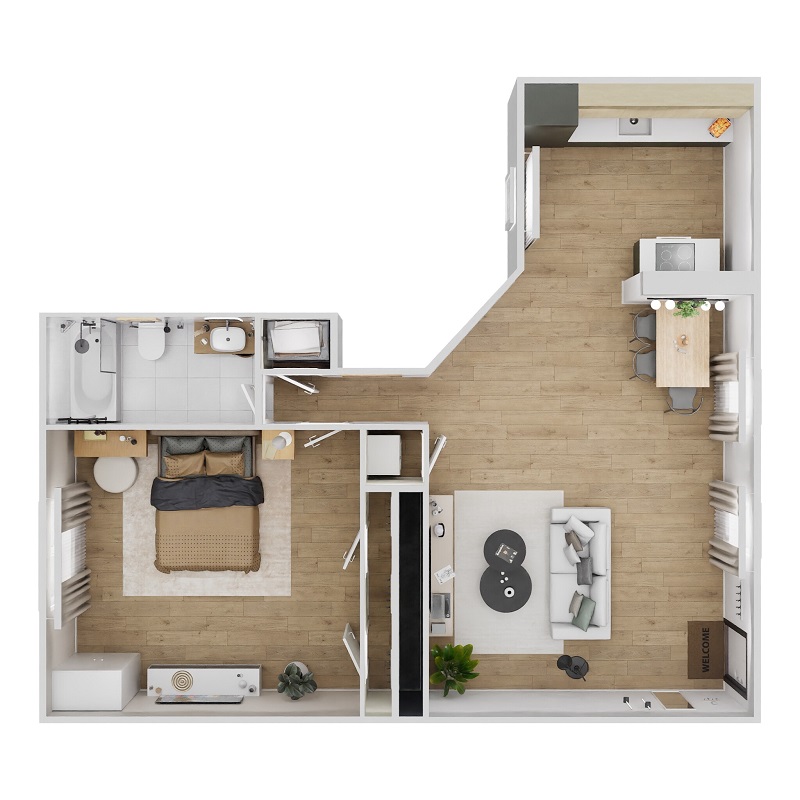 Bridgeport Apartments - Floorplan - A2