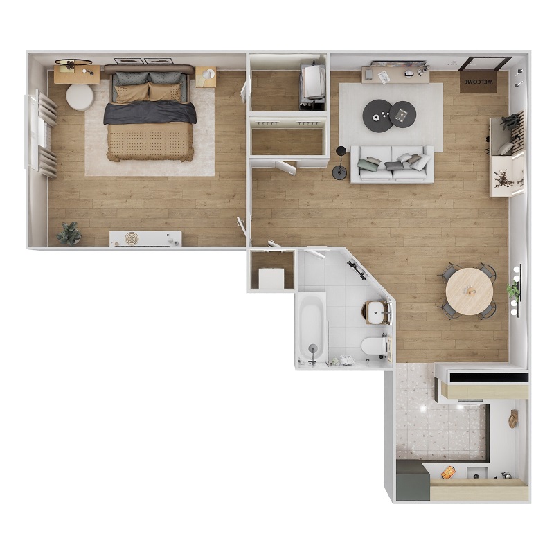 Floor plan layout for A3