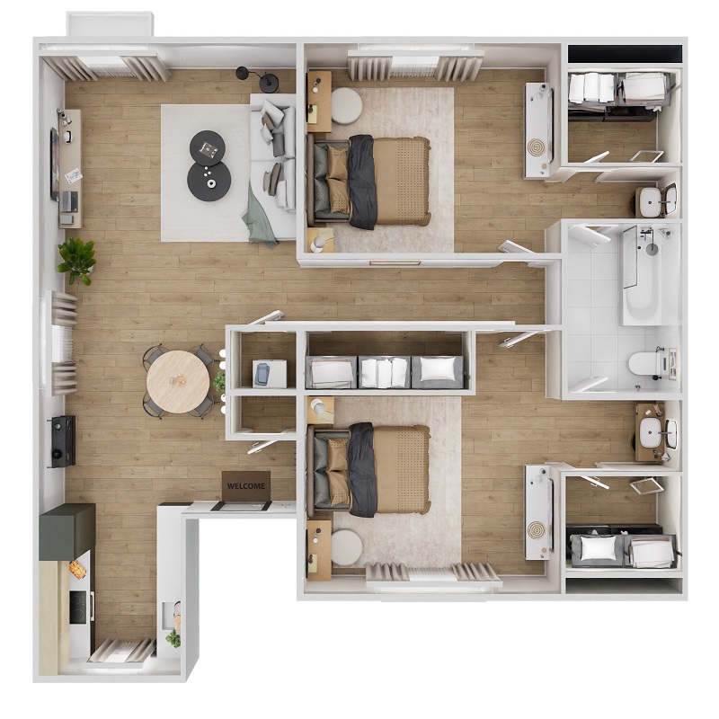 Bridgeport Apartments - Floorplan - B3