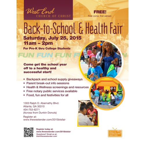 Check Out Back to School and Health Fair in Atlanta this Coming Saturday Cover Photo