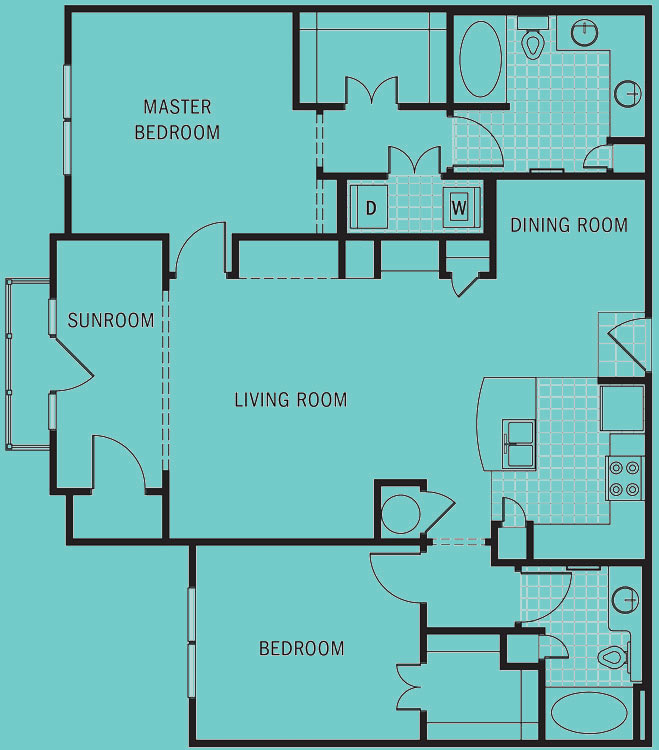 Brookleigh Flats - Floorplan - B-4D