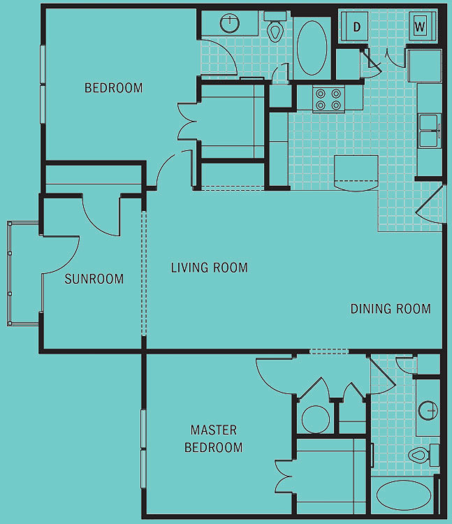 Brookleigh Flats Luxury Apartment Homes - Floorplan - B-6D