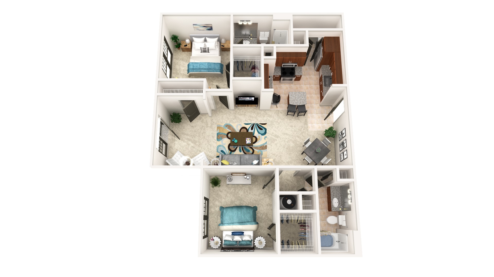 Brookleigh Flats Luxury Apartment Homes - Floorplan - B-6B