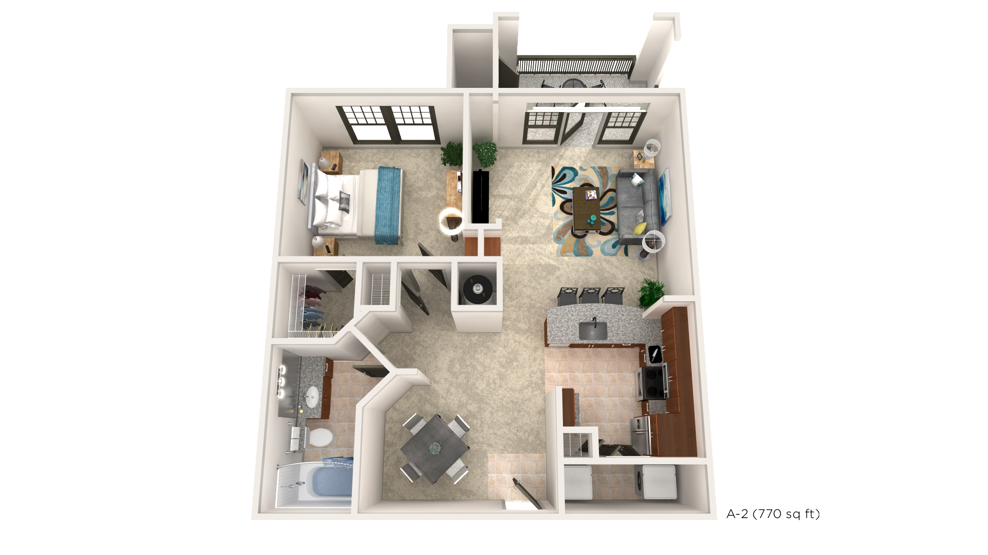 Brookleigh Flats Luxury Apartment Homes - Floorplan - A-2