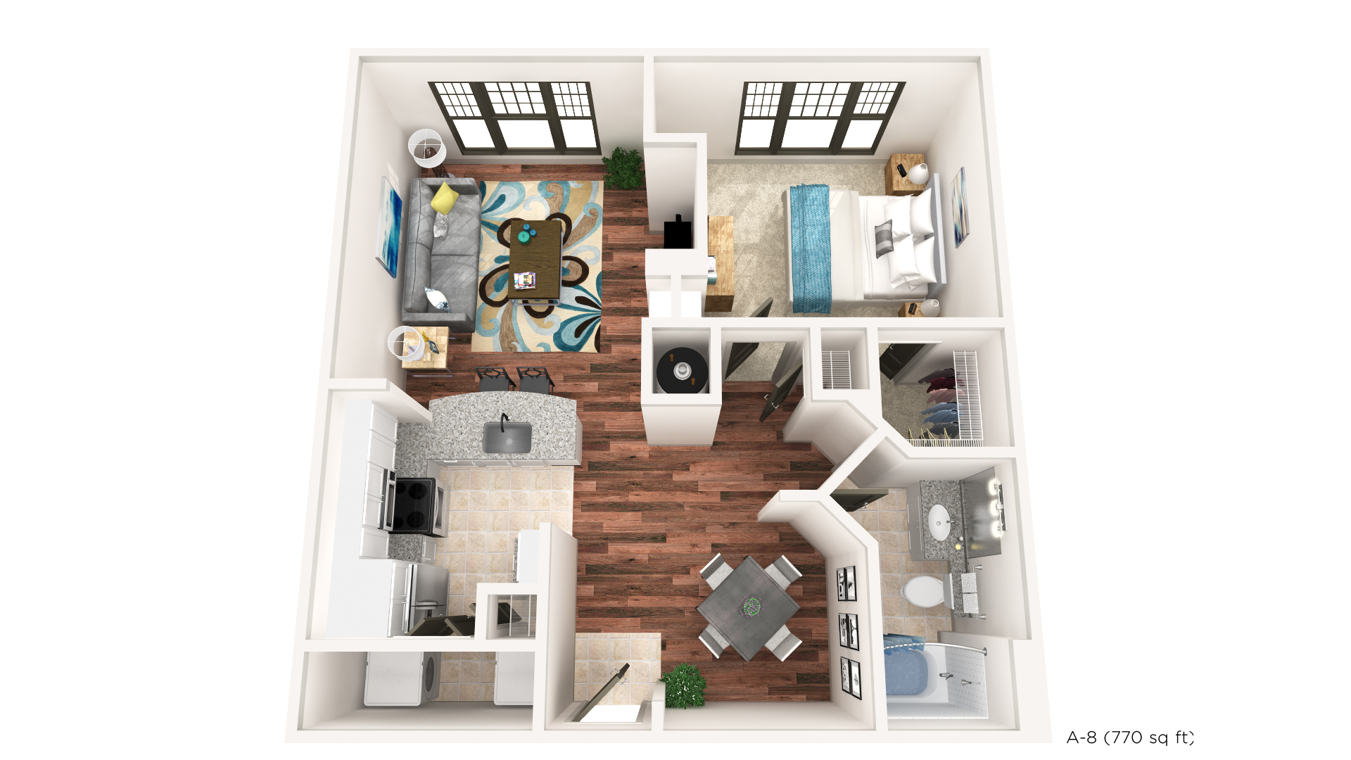 Brookleigh Flats Luxury Apartment Homes - Floorplan - A-8