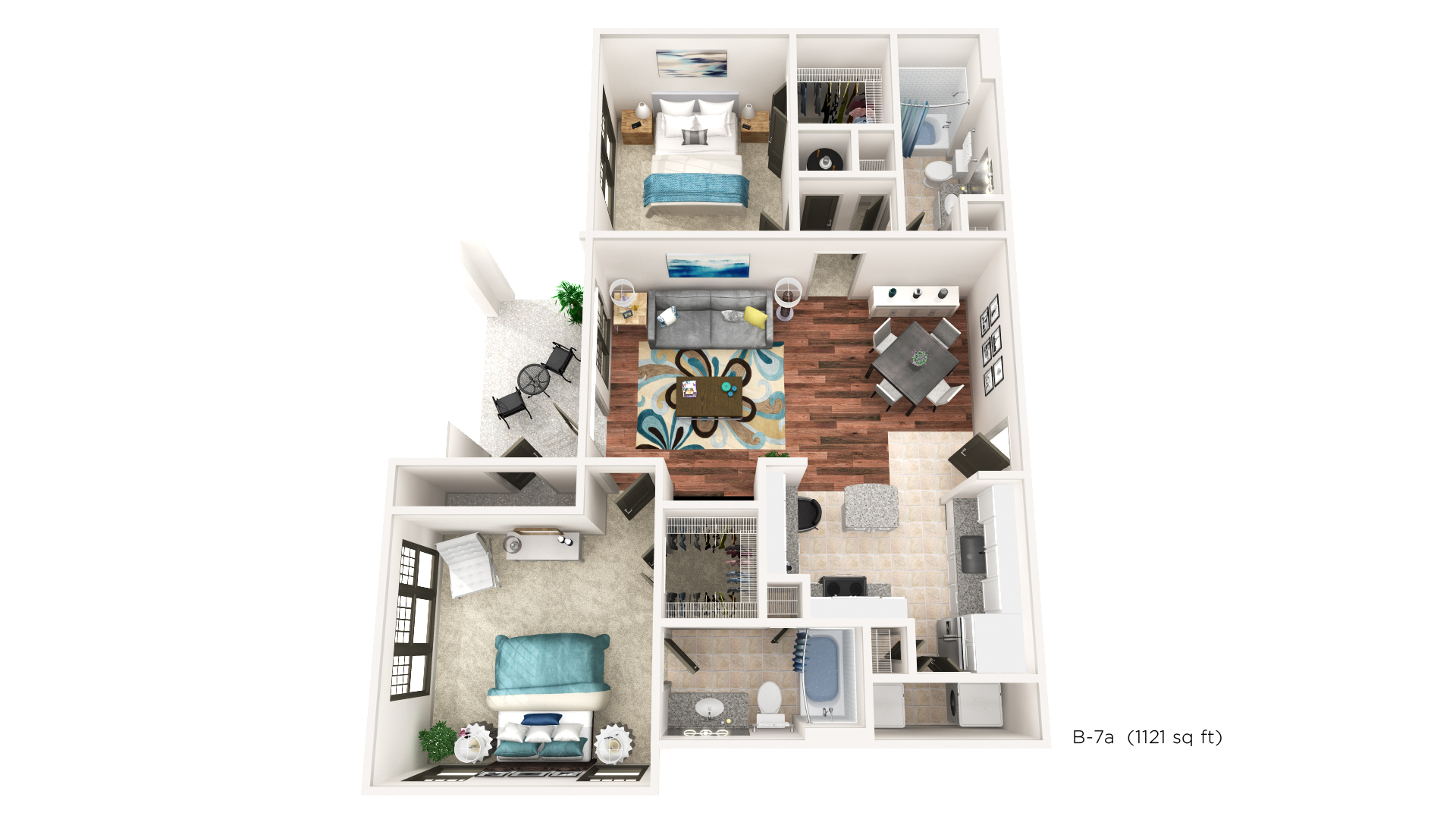 Brookleigh Flats Luxury Apartment Homes - Floorplan - B-7A