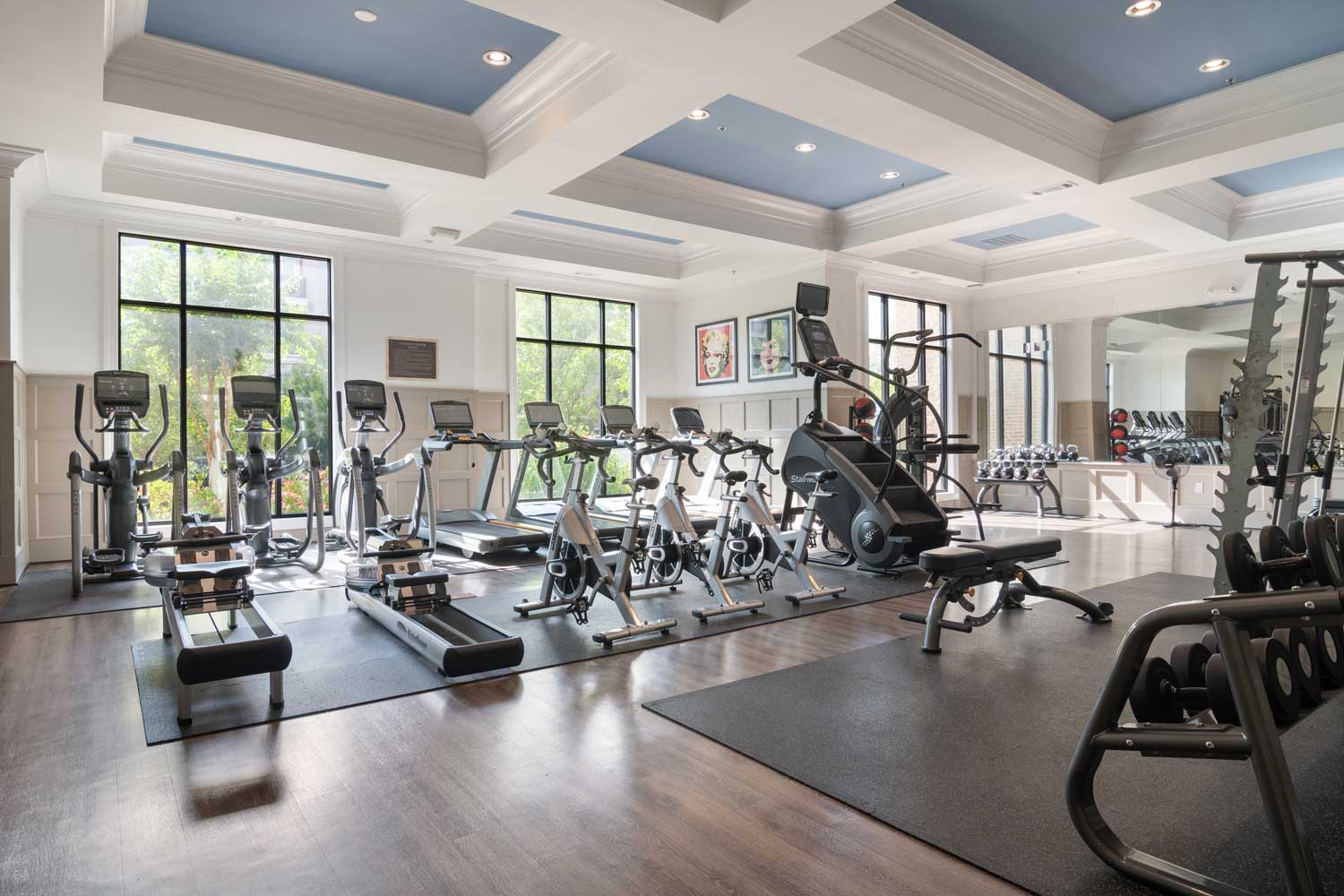 Modernized Fitness Center at Brookleigh Flats Apartments in Brookhaven, GA