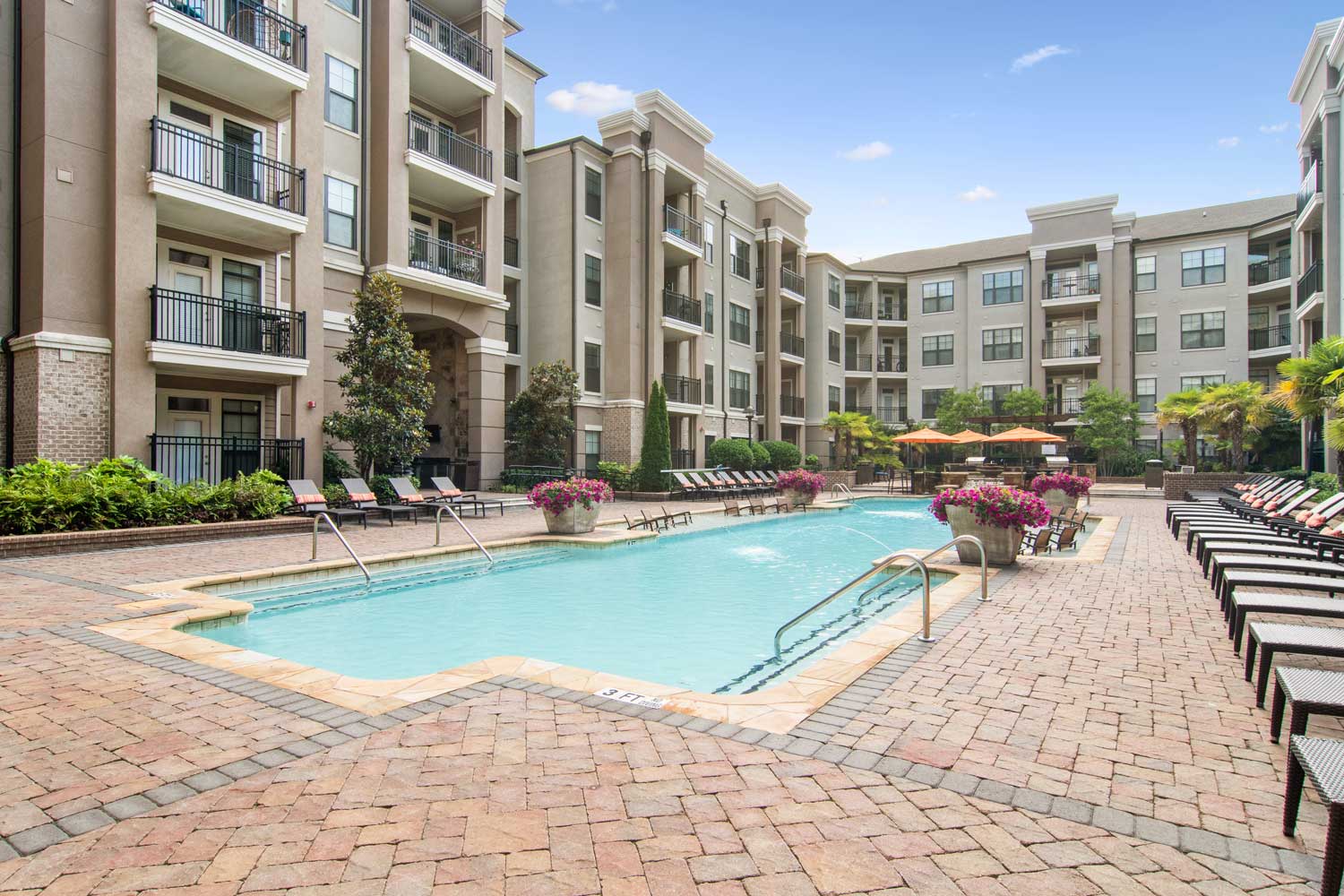 Saltwater Swimming Pool at Brookleigh Flats Apartments in Brookhaven, GA