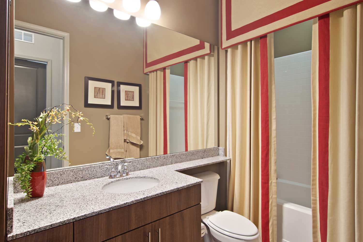 Spacious Bathrooms at Brookleigh Flats Apartments in Brookhaven, Georgia