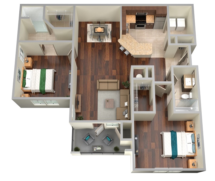 Floor plan layout for Live Oak