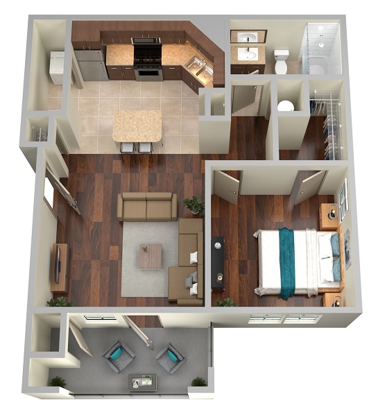 Brookstone Park Apartments - Floorplan - Magnolia