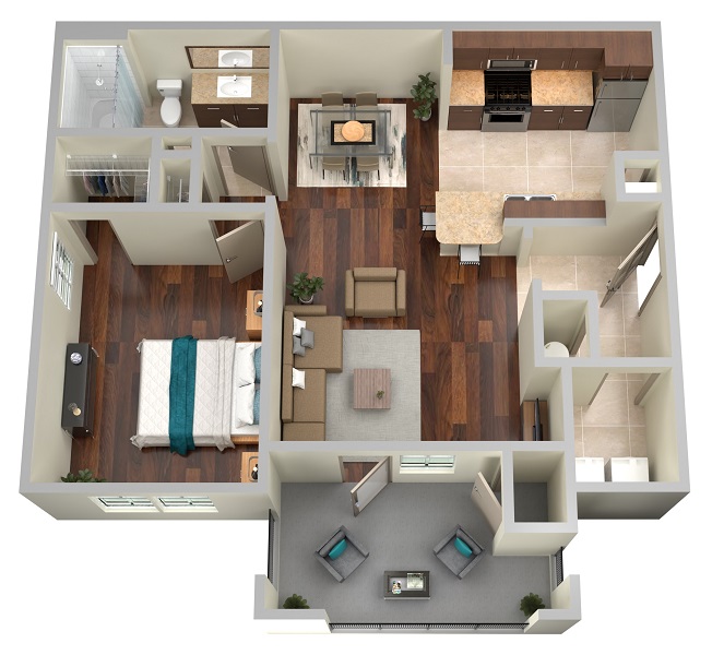 Floor plan layout for Maple