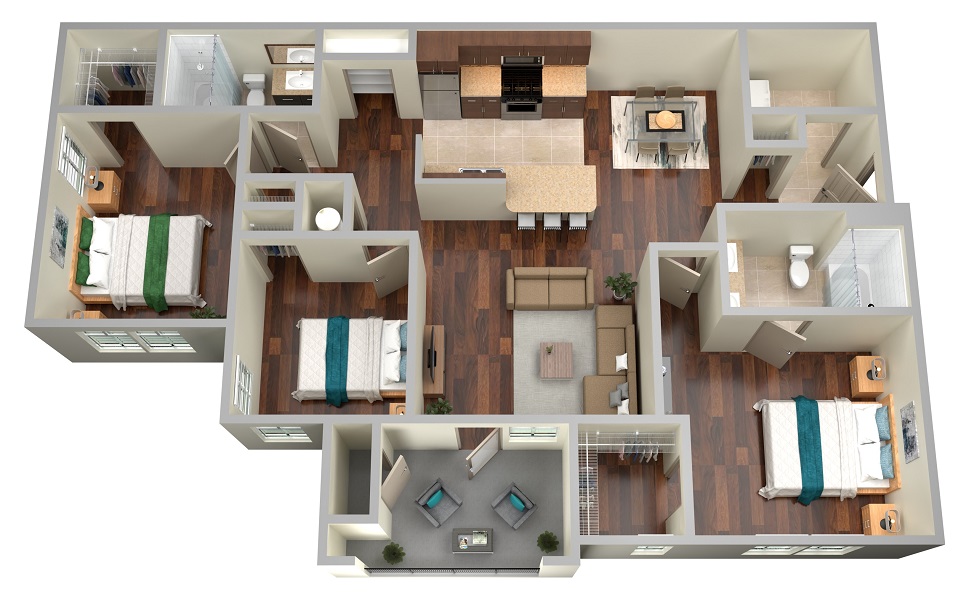Brookstone Park Apartments - Floorplan - Riverbirch