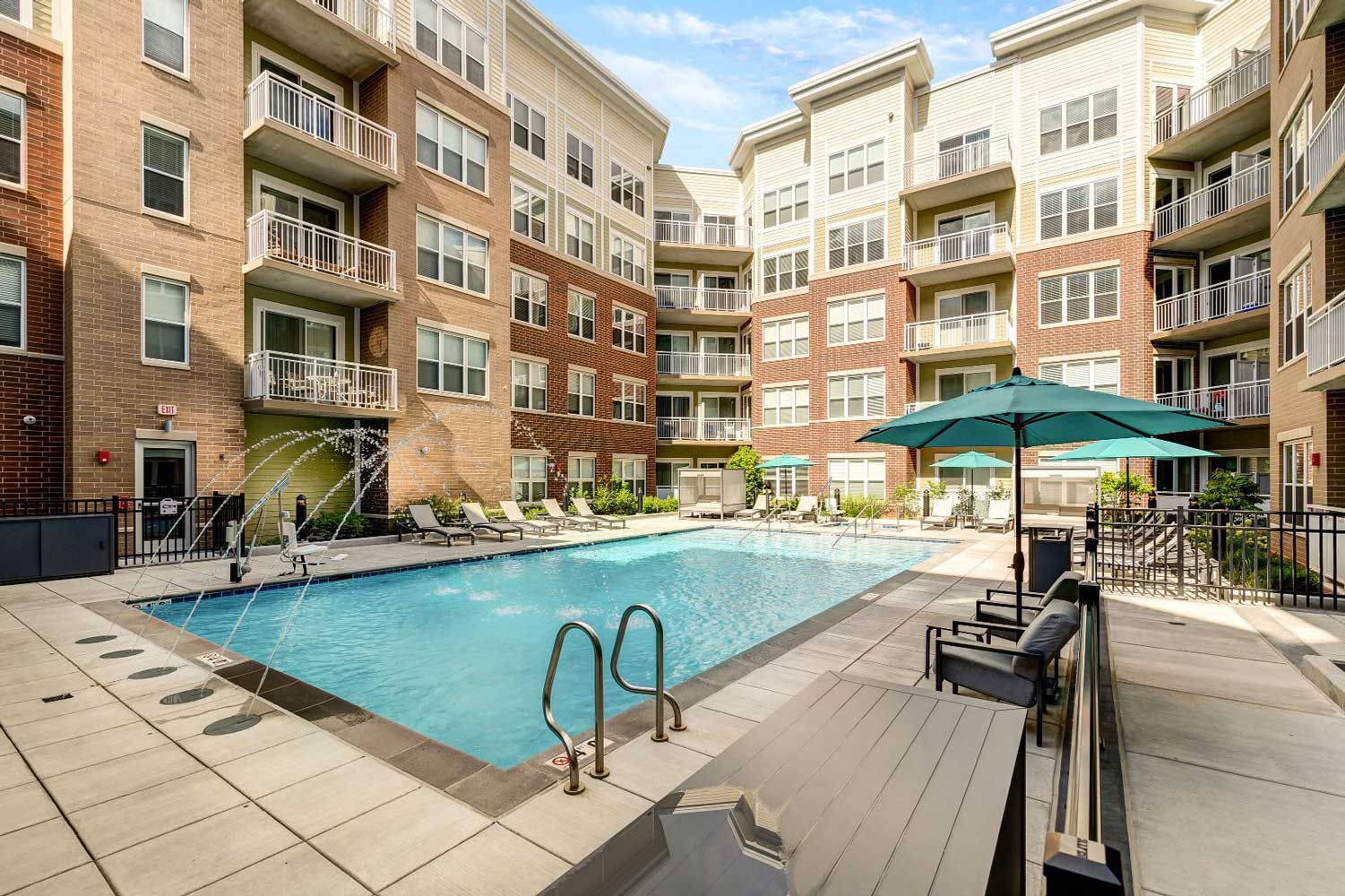  Luxurious Pool with Cabanas at Buckingham Place Apartments in Des Plaines, Illinois
