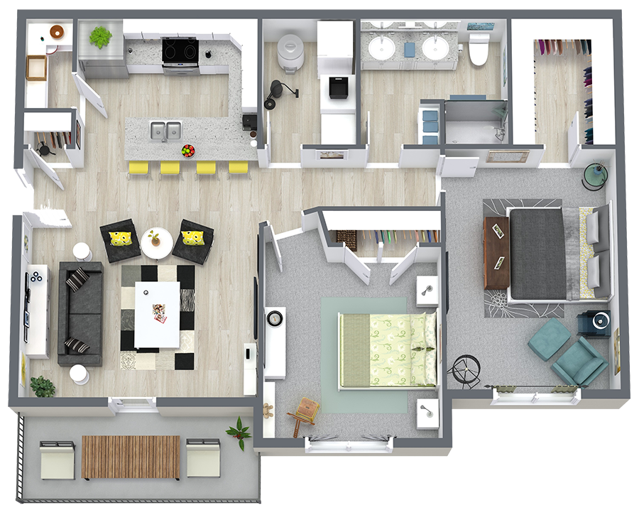 Floorplan - Two Bed - Upcoming Availability image