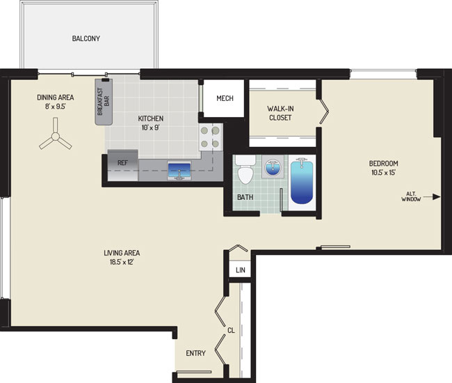 Carrollon Manor Apartments - Apartment 528625-101-A1