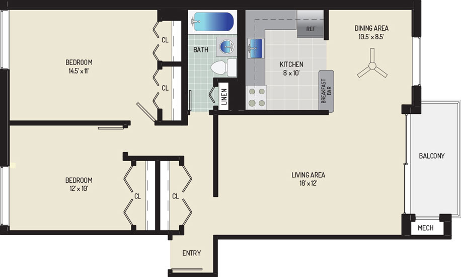 Carrollon Manor Apartments - Apartment 525435-102-E1