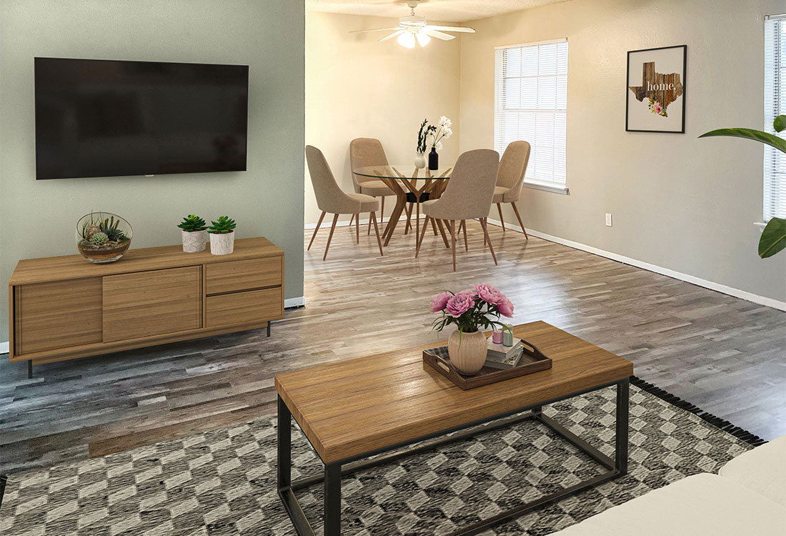 Wood-Look Flooring at Cedar Creek Apartments in Abilene, Texas