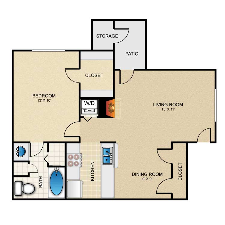 Topaz Apartments - Floorplan - A2