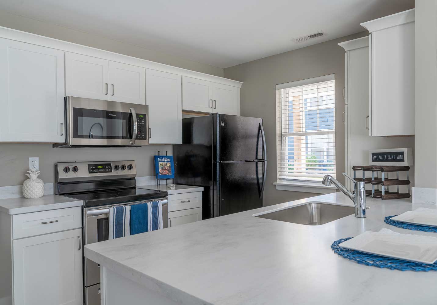 Fully Equipped Kitchen at Champion Reserve Townhomes in Victor, NY