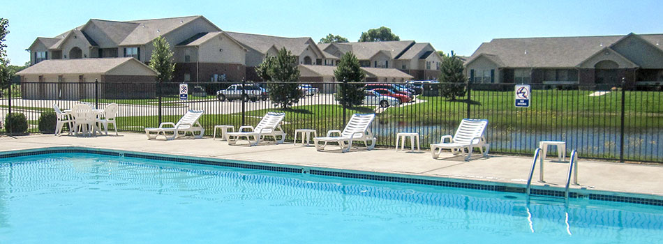Sparkling Swimming Pool with Sundeck at Chapel Ridge C-Bluffs Apartments