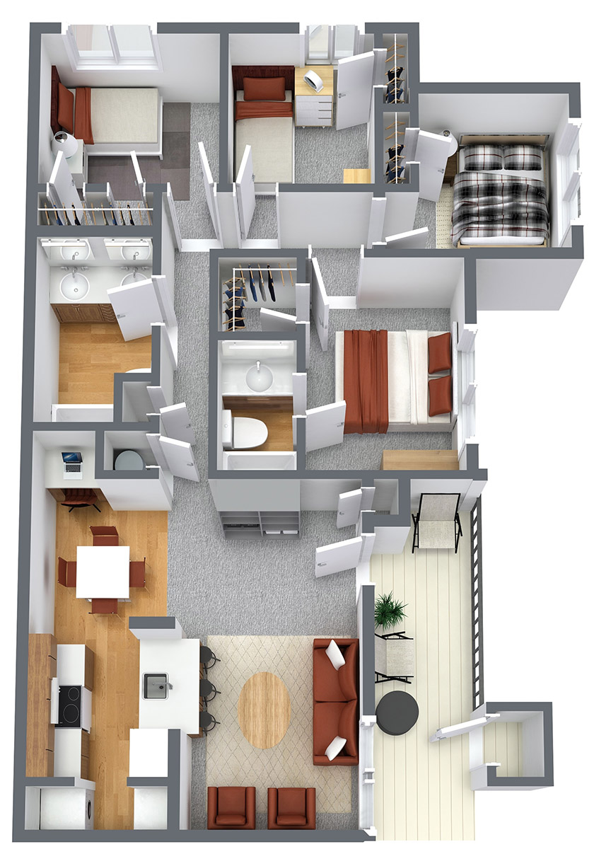 Chapel Ridge-C Bluffs - Floorplan - Four Bedroom