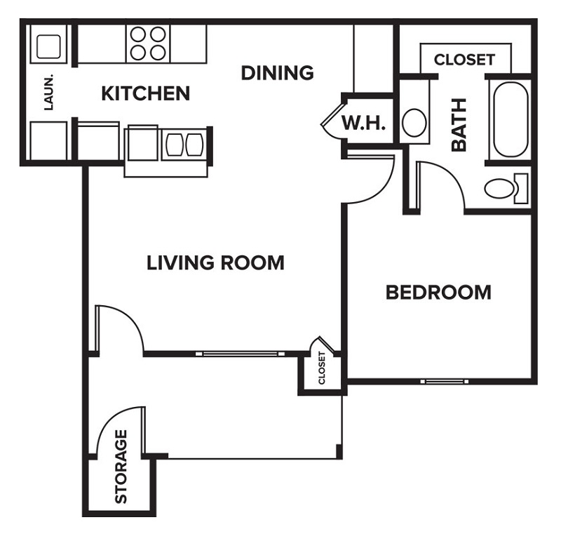 Chapel Ridge Marion - Floorplan - One Bedroom