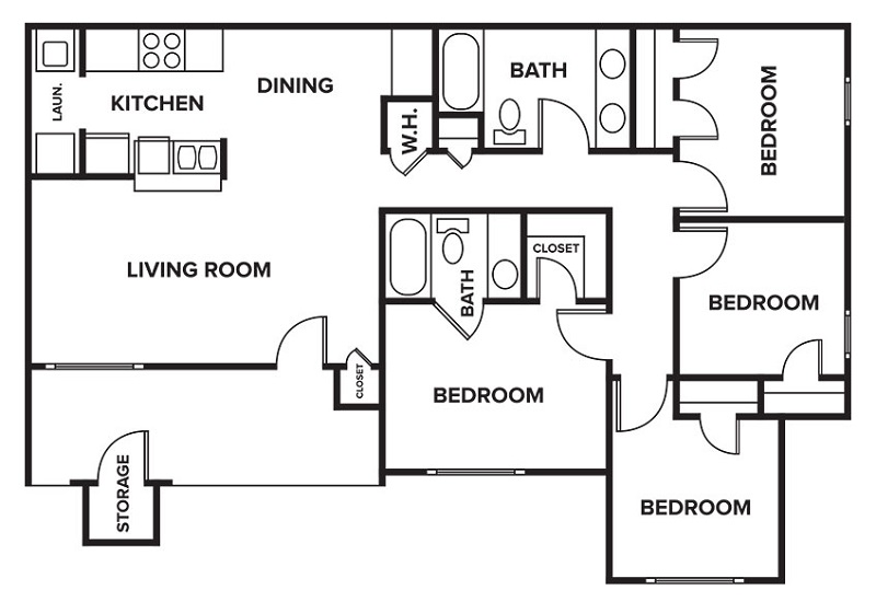 Chapel Ridge Marion - Four Bedroom 2D Floor Plan