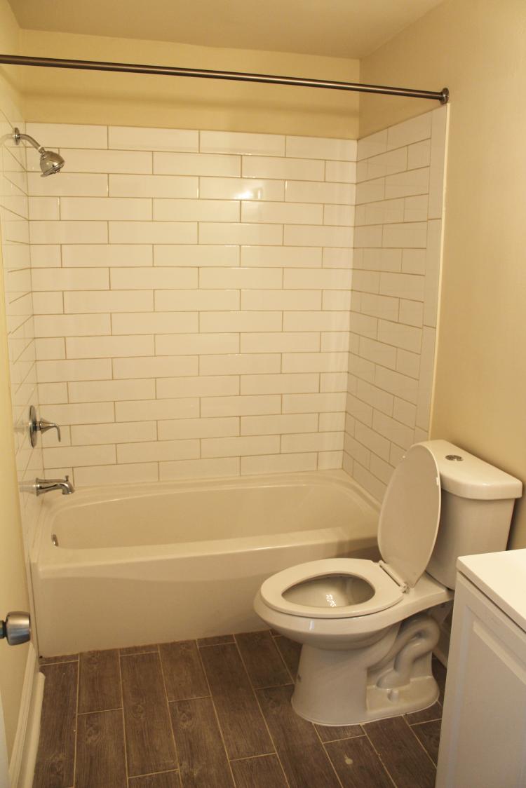 Bathroom Interior at the Chelsea Park Apartments in Gaithersburg, Maryland