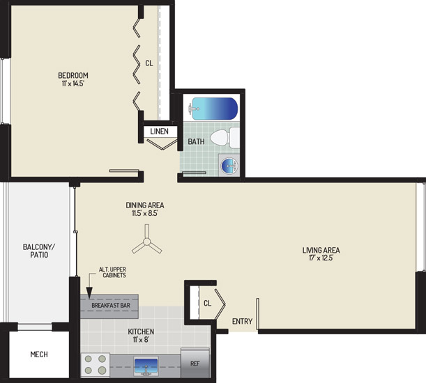 Chestnut Hill Apartments - Apartment 454009-12-B2