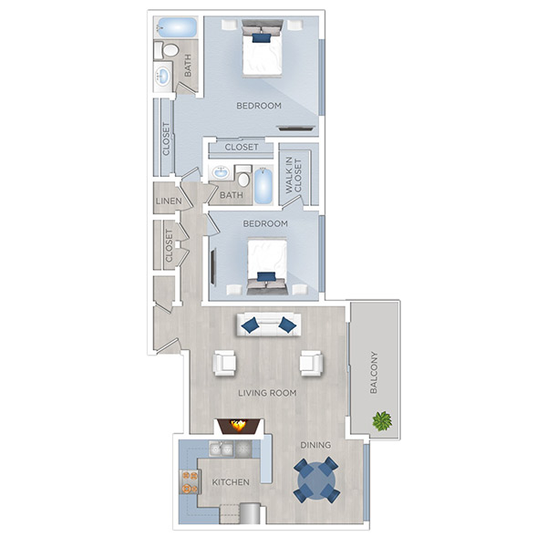 Floor plan layout for Bogart