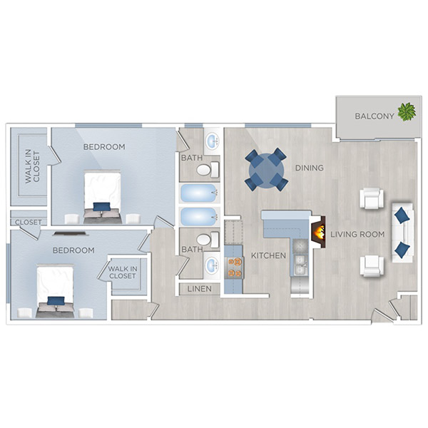 Floor plan layout for Cooper