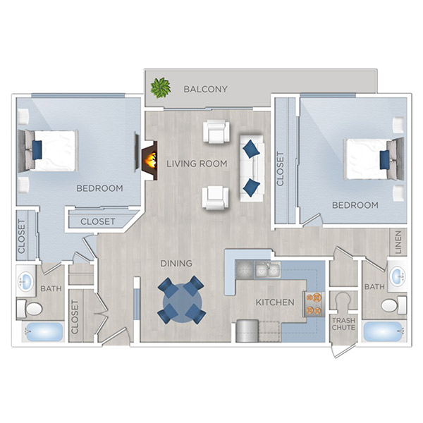 Floor plan layout for Pickford 