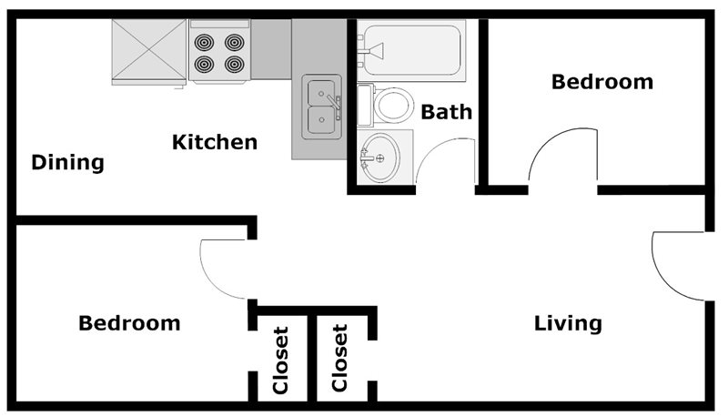 Columbia Villas Apartments - Floorplan - B1